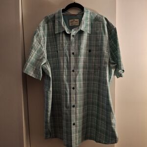 Lake & Trail Men's Aqua Plaid Casual Shirt